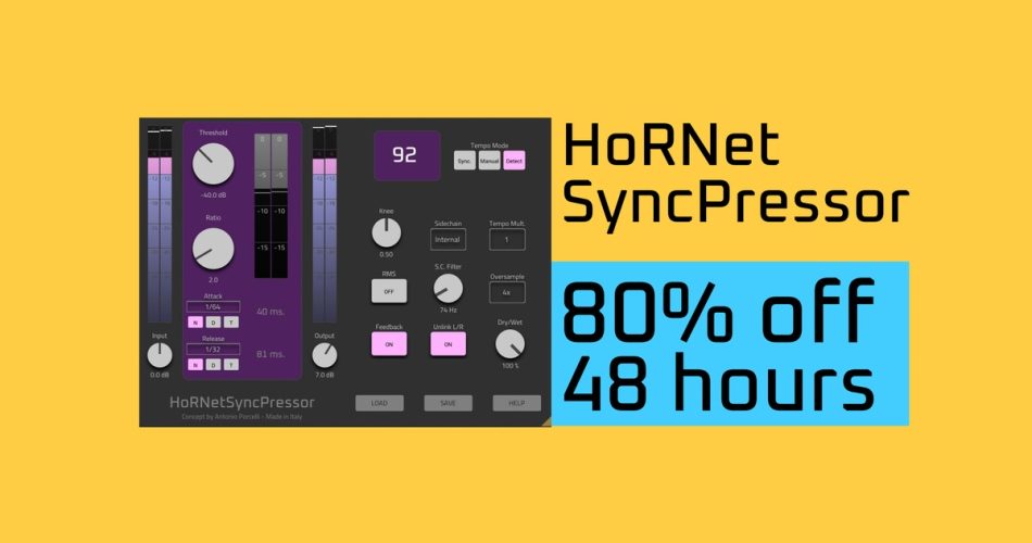 SyncPressor compressor by HoRNet Plugins on sale at 80% OFF