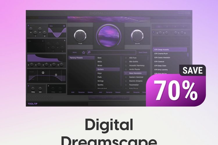 Save 70% on DigitalDreamscape rompler plugin by New Nation Software