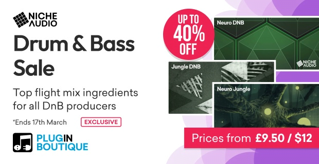 Save up to 40% on Niche Audio’s Jungle & Drum and Bass packs (Maschine & Wav)