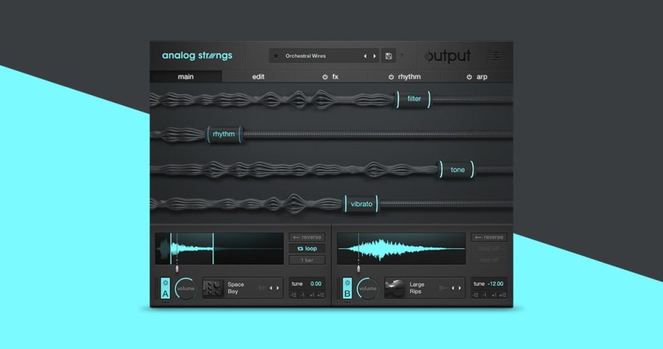 Analog Strings virtual instrument by Output on sale for $149 USD