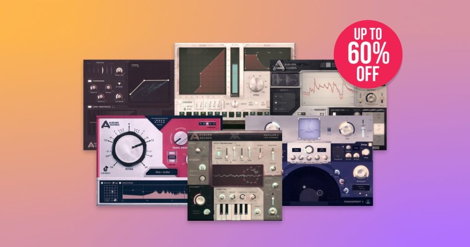 Save up to 60% on creative effect plugins by Auburn Sounds
