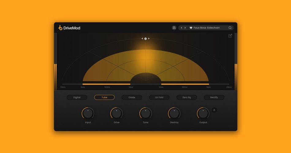 DriveMod distortion effect plugin on sale for $15 USD