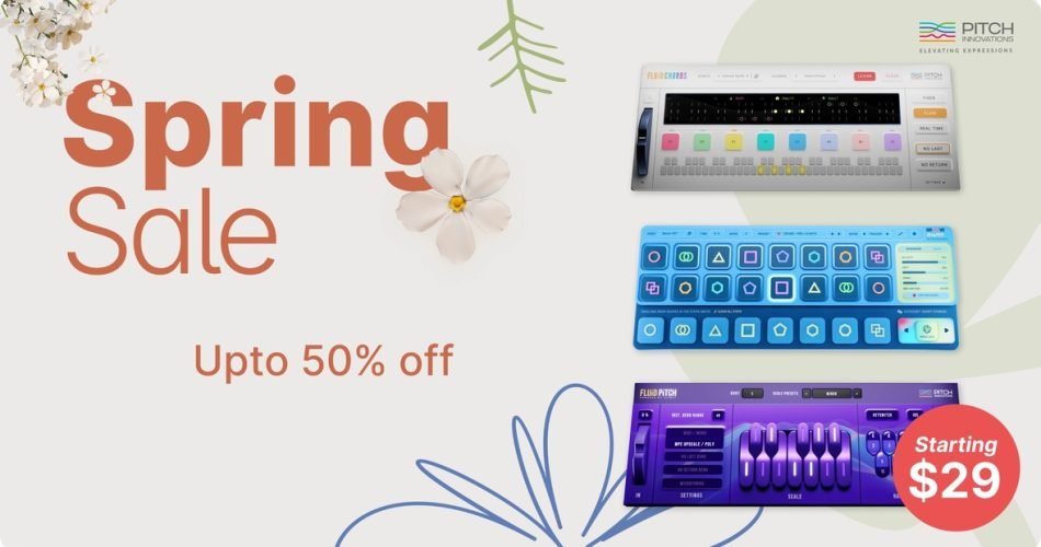 Save 50% on creative sequencer, pitchbend & chord bending plugins from Pitch Innovations