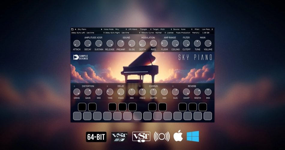 Save 69% on Sky Piano virtual instrument by SampleScience