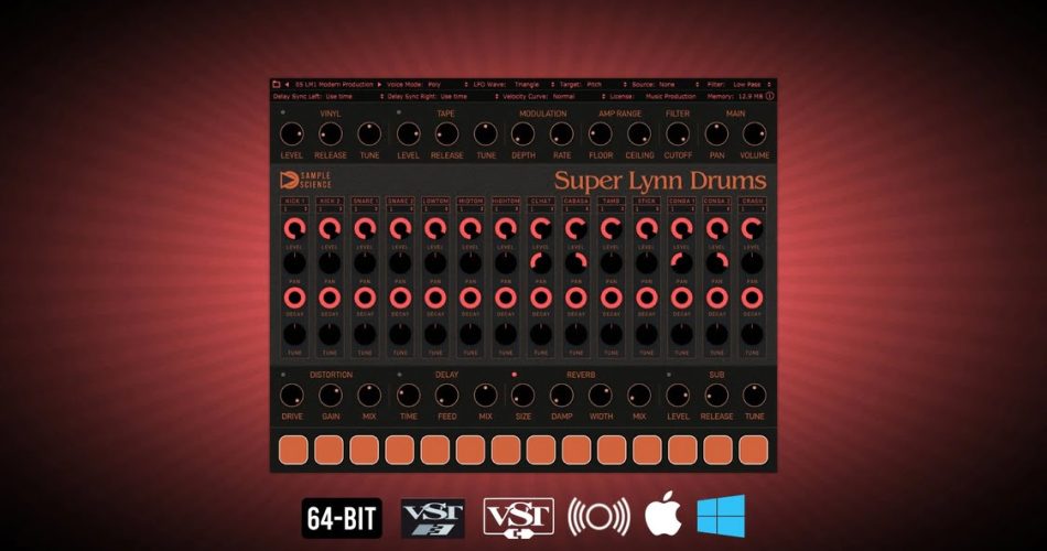 SampleScience launches Super Lynn Drums virtual instrument