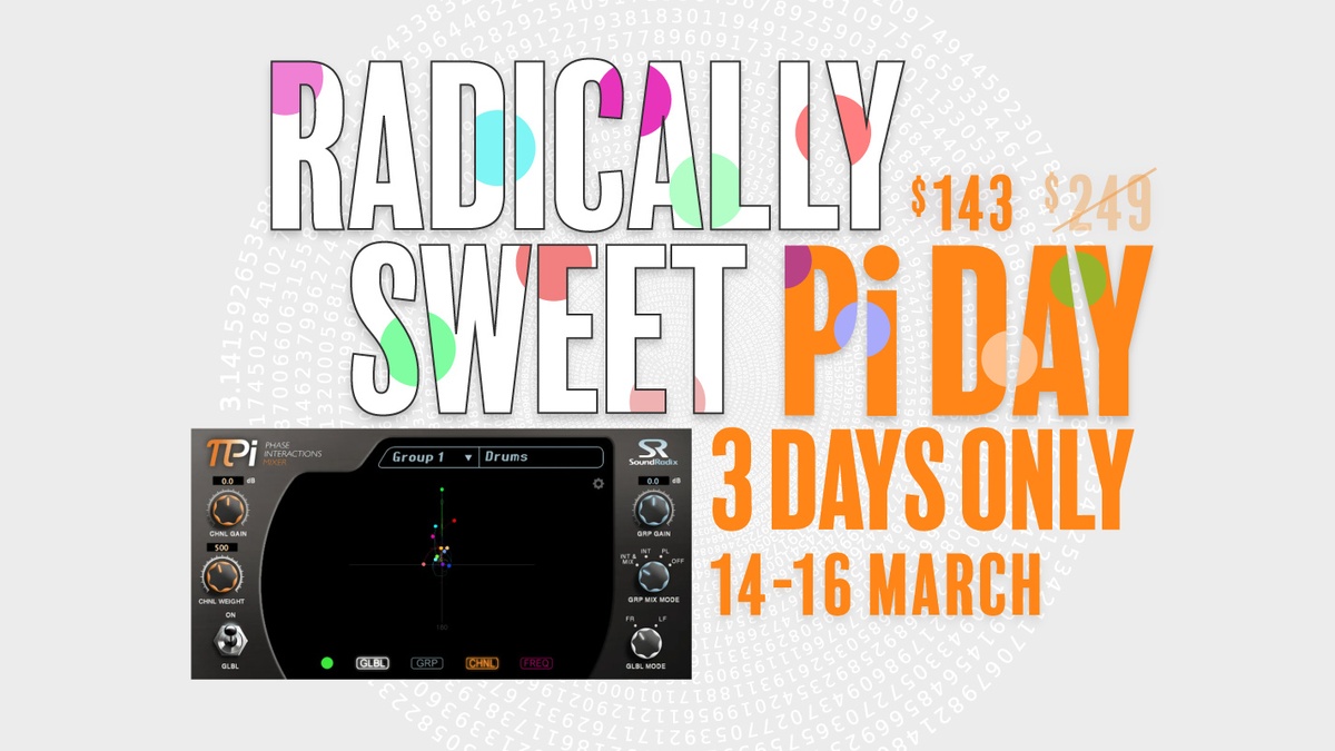 Sound Radix launches Pi Day Sale on its phase interactions mixer