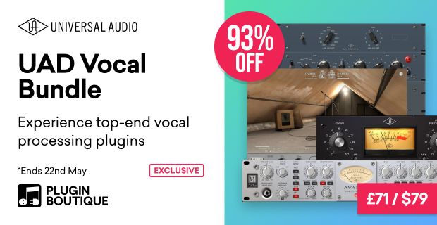Save 93% on UAD Vocal Bundle, 4 audio plugins for USD! Save 93% on UAD Vocal Bundle, 4 audio plugins for USD!