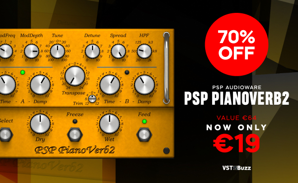 PSP PianoVerb2 creative reverb plugin on sale at 70% OFF