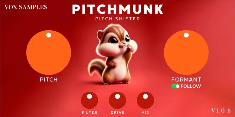 Pitchmunk free pitch shifter effect plugin by Vox Samples