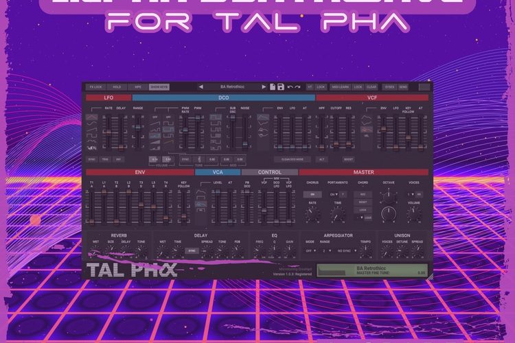 Alpha Synthwave soundset for TAL-Pha by A-Grade Audio