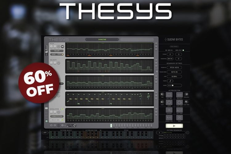 Save 60% on Thesys creative pitch sequencer by Sugar Bytes