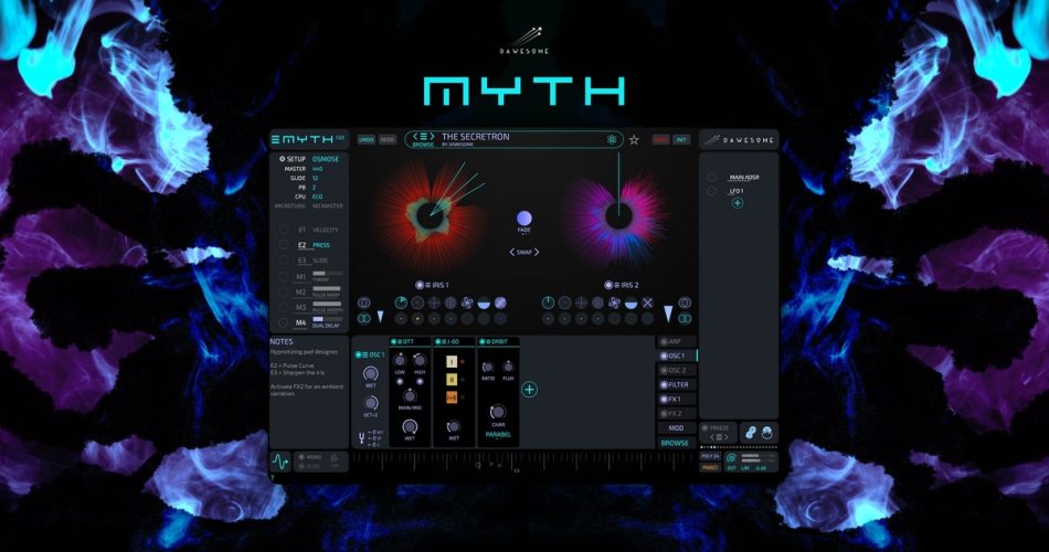Tracktion launches Dawesome Myth organic re-synthesis instrument