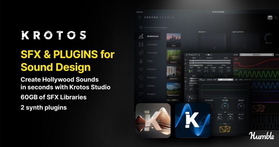 Humble Bundle launches Krotos SFX & Plugins for Sound Design Software Bundle
