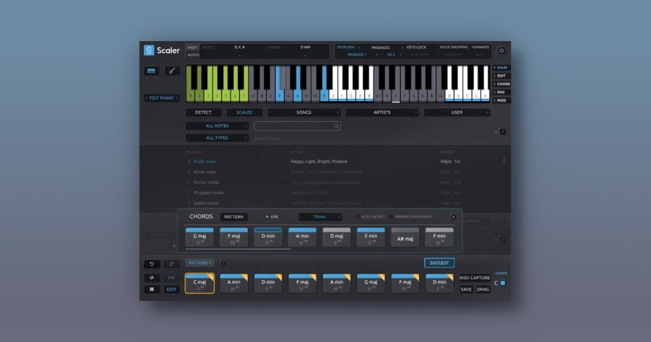 Plugin Boutique updates Scaler 2 music theory workstation to v2.9
