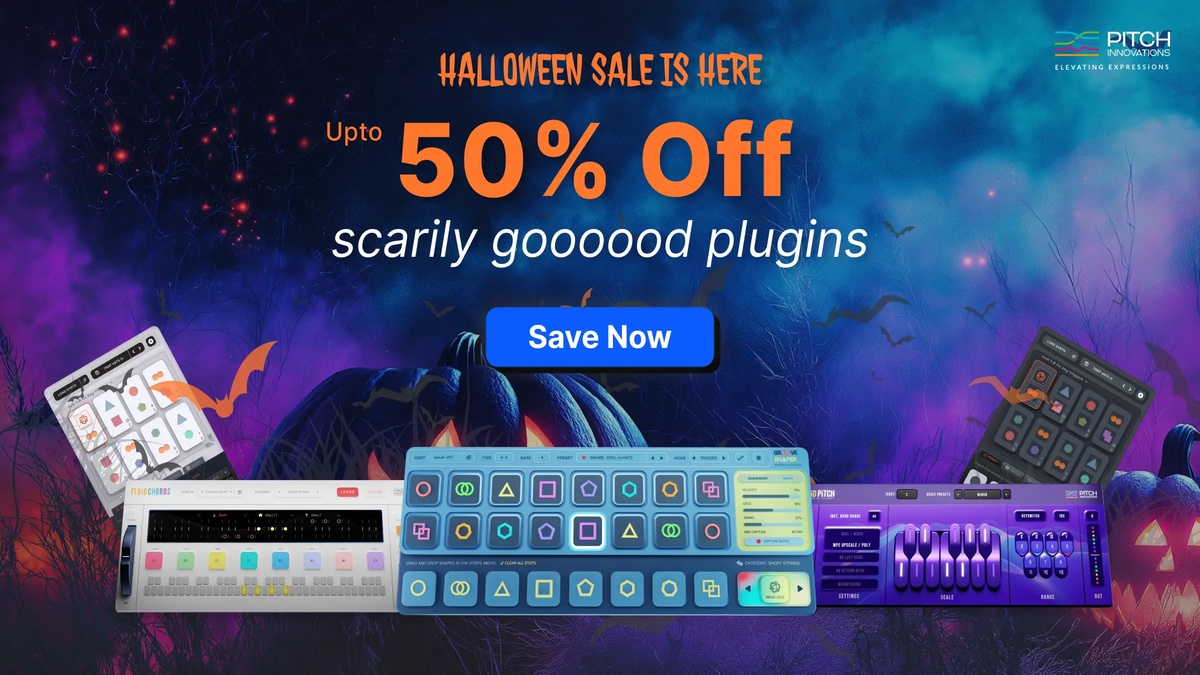 Save 50% on creative sequencer, pitchbend & chord bending plugins from Pitch Innovations