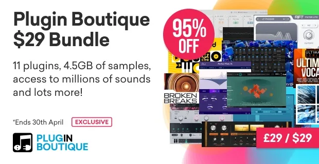 Plugin Boutique $29 Bundle: 11 plugins, Loopcloud & sound packs