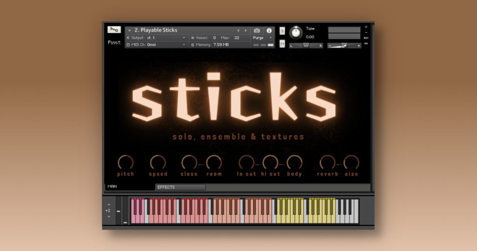 STICKS: Solo, Ensemble & Textures for Kontakt by Pssst! Instruments