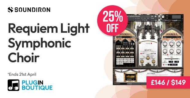 Soundiron Requiem Light Symphonic Choir for Kontakt Player on sale for $149 USD