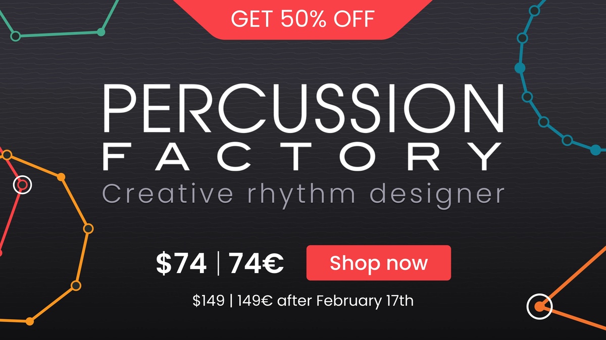 Save 50% on Percussion Factory virtual instrument by UVI