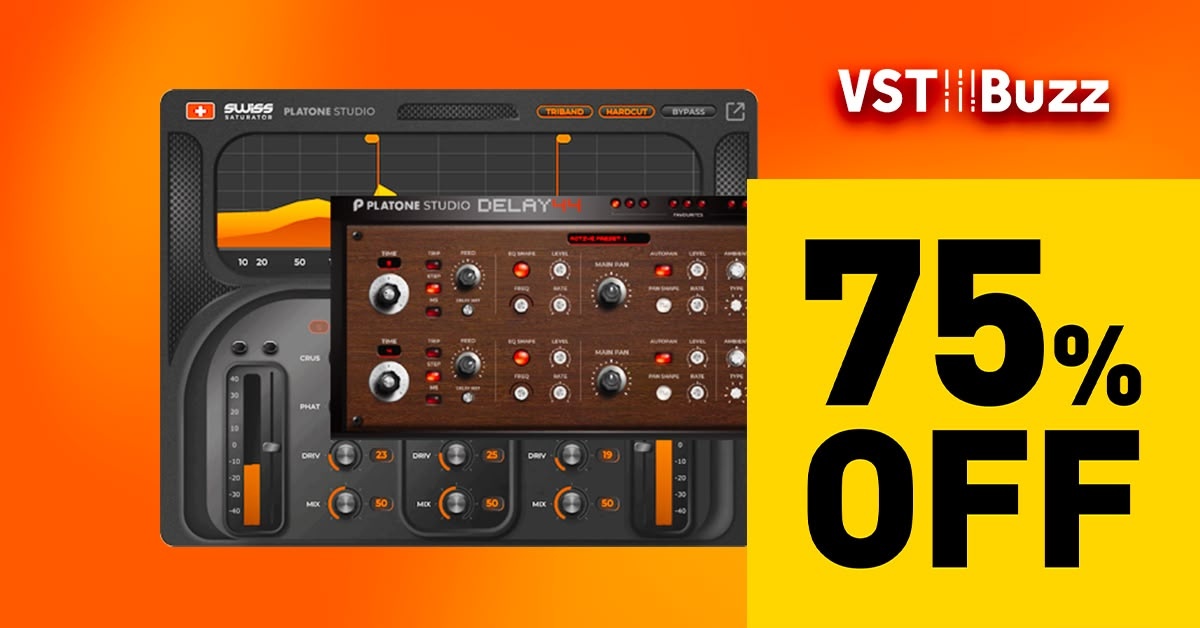 Save 75% on Delay44 & Swiss Saturator plugin bundle by Platone Studio