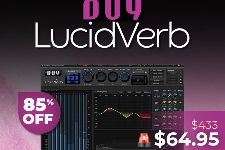 DUY LucidVerb effect plugin for Mac on sale for $64.95 USD