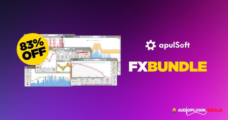 Save 83% on apulSoft FX Bundle: 5 plugins for $49 USD!