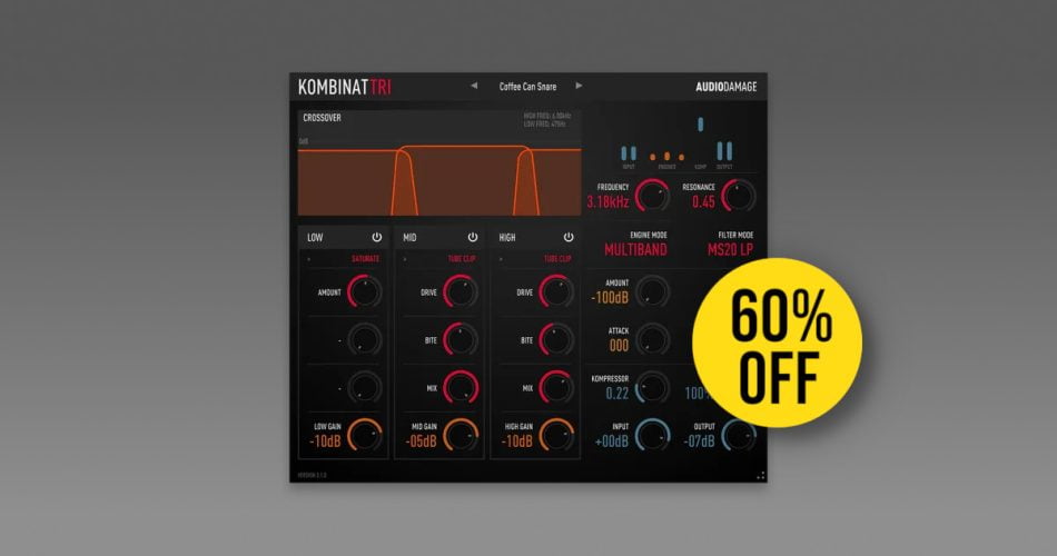 Kombinat Tri multiband distortion by Audio Damage on sale for $19 USD