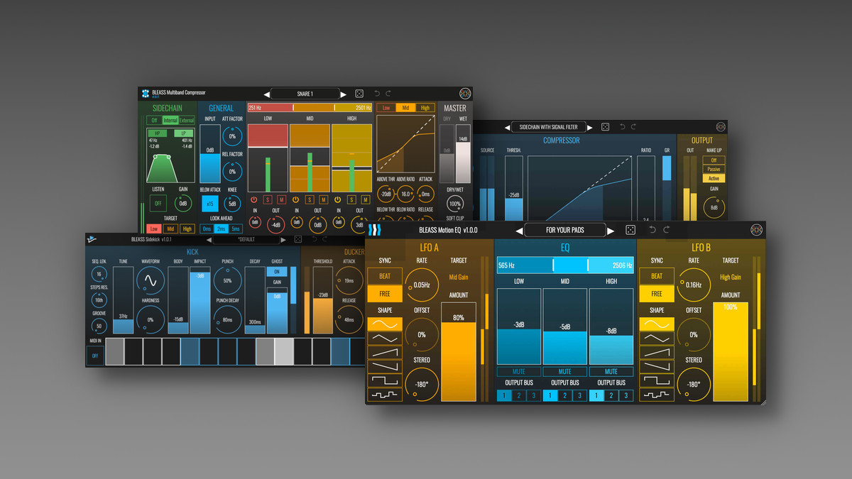 Mixing Month: Save on BLEASS Sidekick, Motion EQ, Compressor & Multiband Compressor