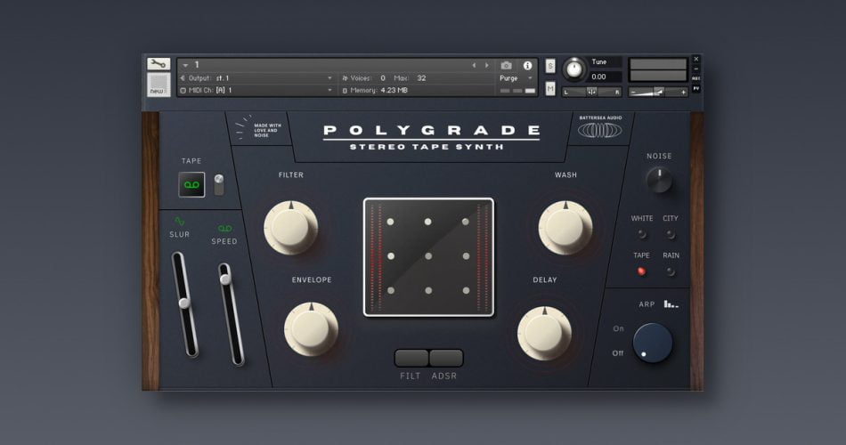 Polygrade: Stereo Tape Synth for Kontakt Player by Battersea Audio