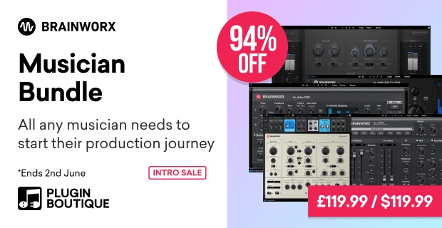 Brainworx Musician Bundle: Save 94% on 8 audio plugins