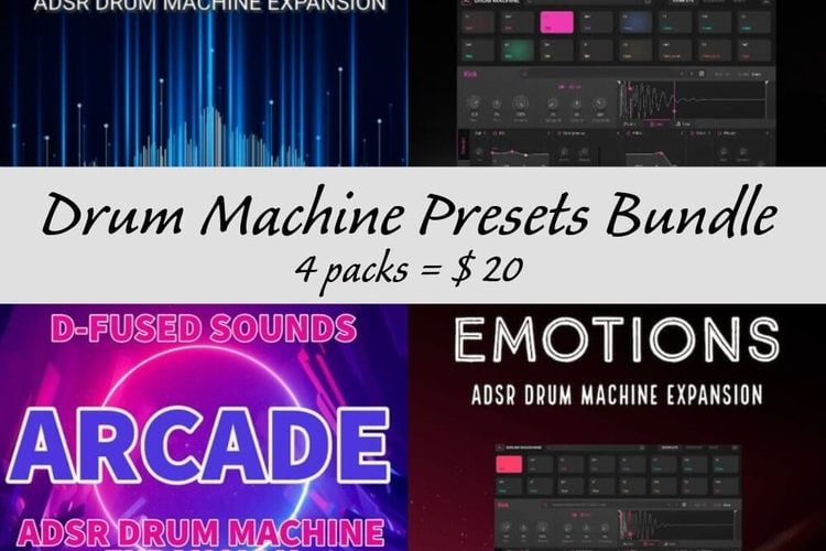 D-Fused Sounds ADSR Drum Machine Bundle: 4 packs for $20 USD