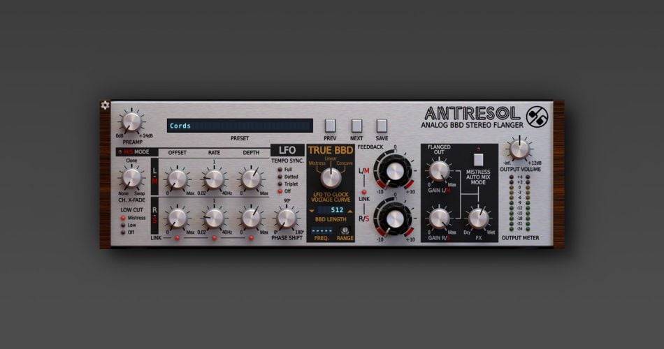Antresol analog BBD stereo flanger by D16 Group on sale for $29 USD