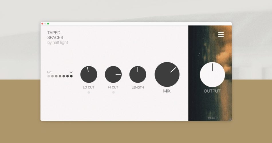 Half Light launched Taped Spaces character reverb plugin