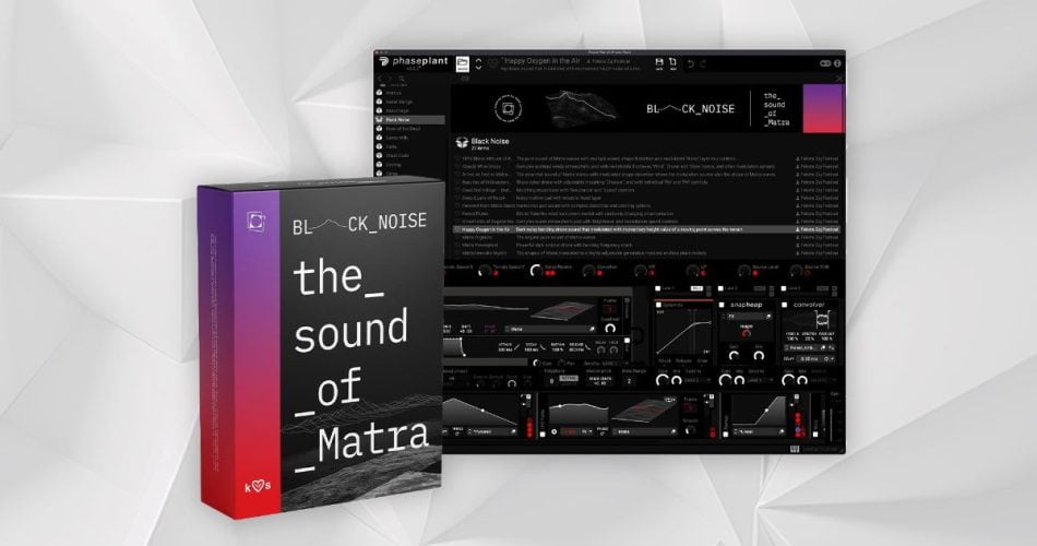 Black Noise – The Sound Of Mátra: Free content bank for Phase Plant