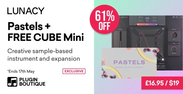 Lunacy Audio Pastels Expansion on sale for $19 USD + FREE CUBE Mini