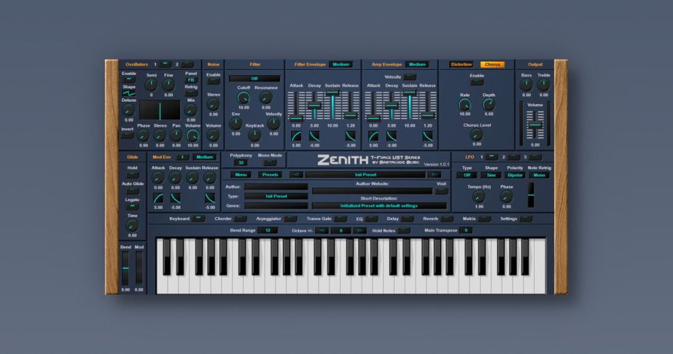 Mastrcode Music releases T-Force Zenith free software synthesizer for Windows