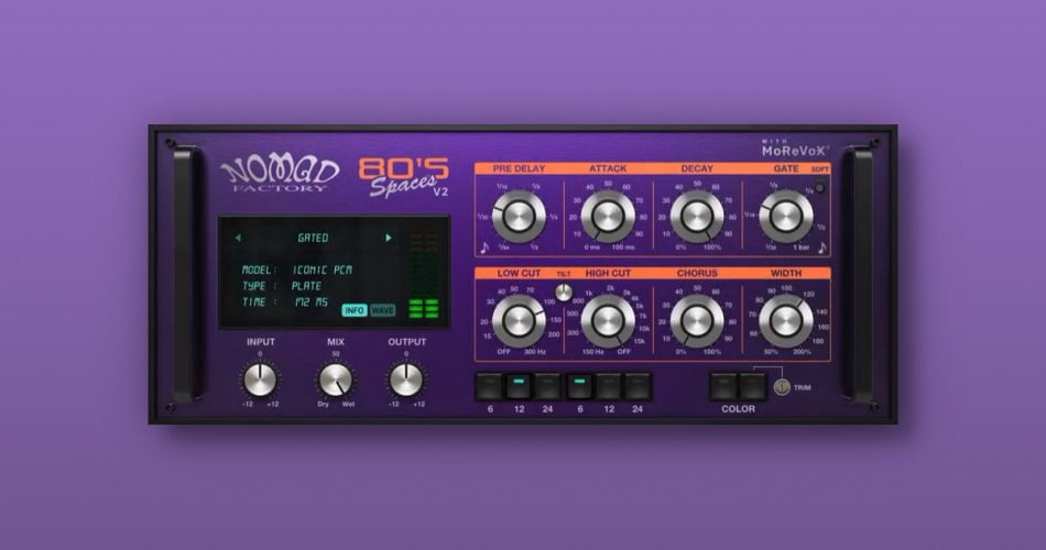 Nomad Factory updates 80s Spaces reverb plugin to v2.4