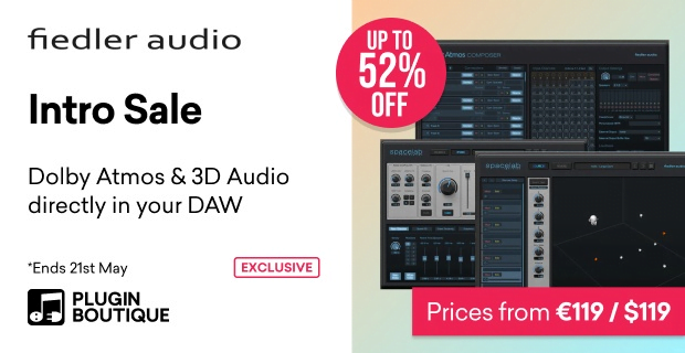 Save up to 52% on Fiedler Audio’s audio software at Plugin Boutique