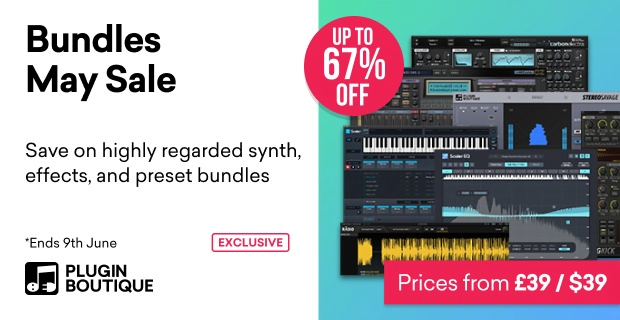 Save up to 67% on Plugin Boutique bundles