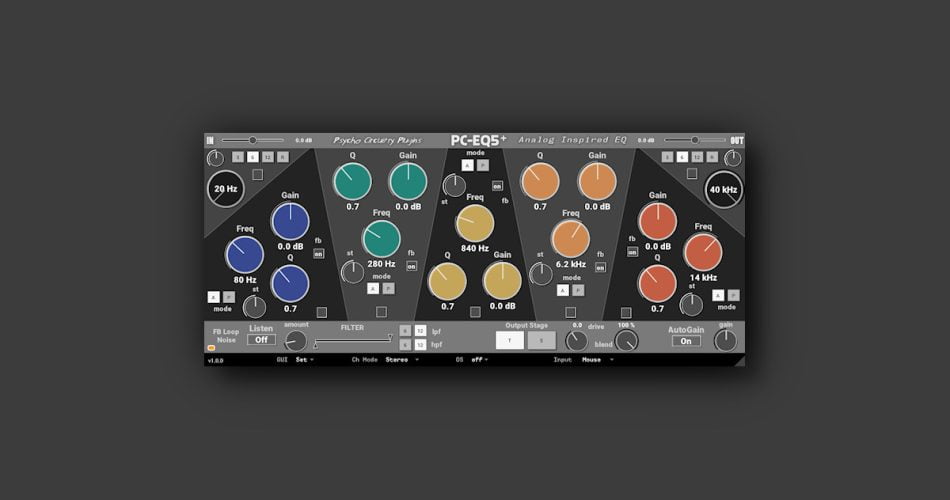 Psycho Circuitry releases PCEQ5 equalizer plugin (incl. free version)