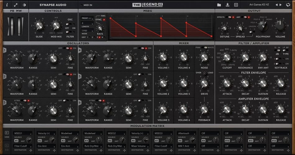 Synapse Audio launches The Legend HZ software synthesizer