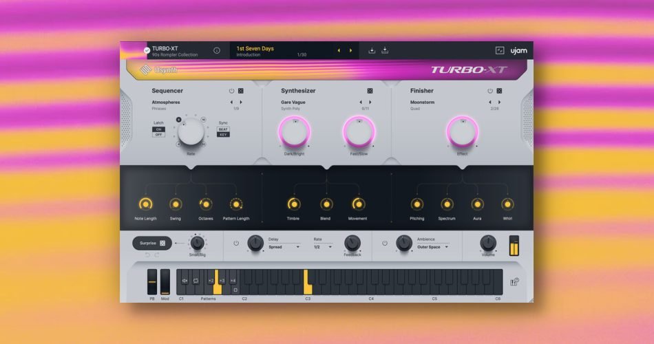 UJAM releases Usynth TURBO-XT 80s & 90s rompler instrument