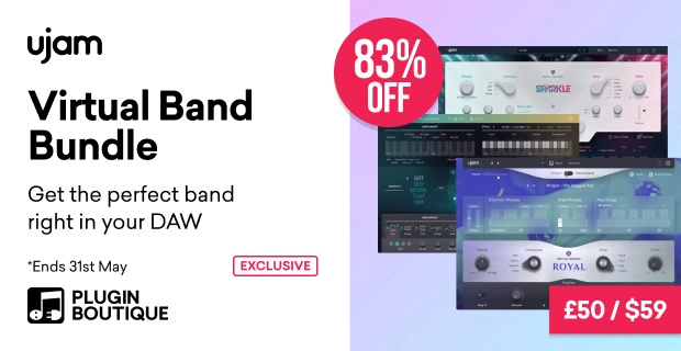 Save 83% on Virtual Band Bundle by UJAM