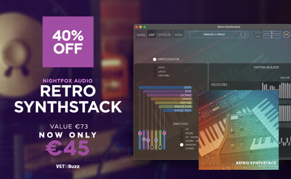 Save 40% on Retro Synthstack instrument by Nightfox Audio