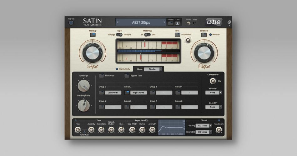 Save 25% on Satin tape machine effect plugin by u-he