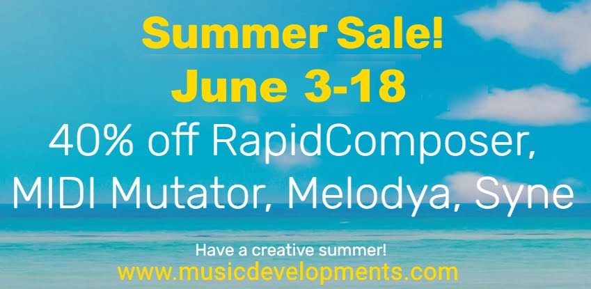 Save 40% in MusicDevelopments Summer Sale