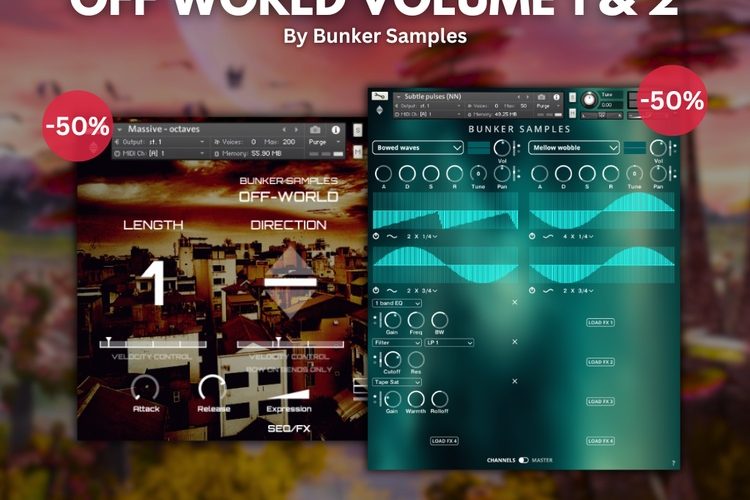 Save 50% on Off World Vol. 1 & 2 for Kontakt by Bunker Samples