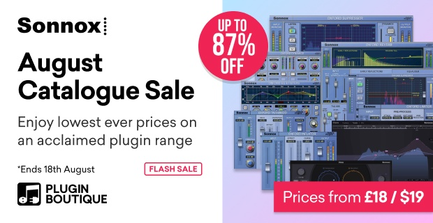 Save up to 87% on Sonnox audio plugins at Plugin Boutique