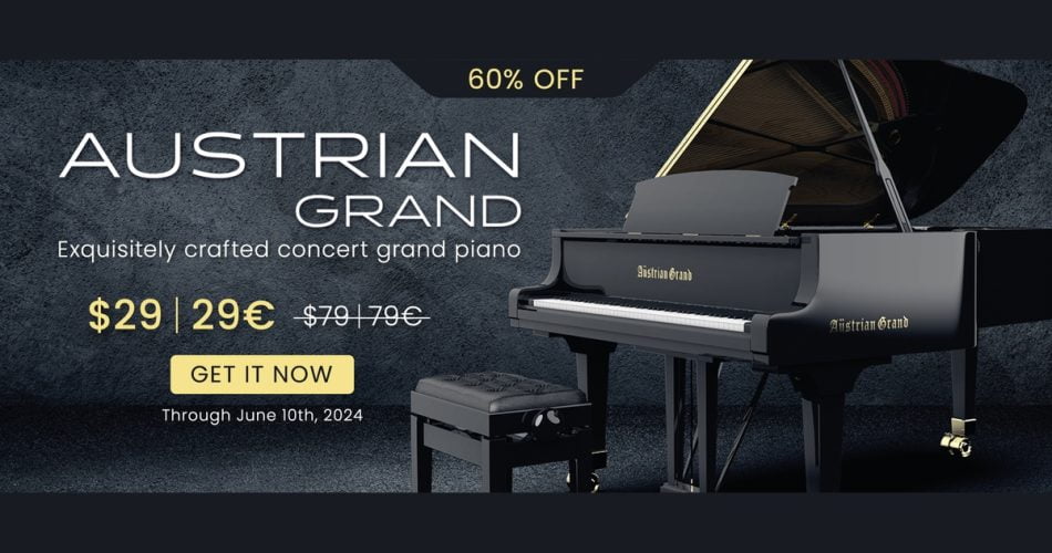 Austrian Grand virtual piano by UVI on sale for $29 USD