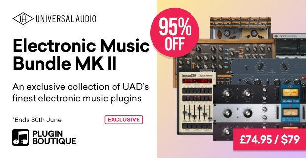 Save 95% on UAD Electronic Music Bundle MK II by Universal Audio